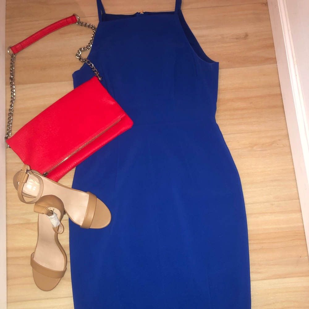 Women’s blue knee length dress